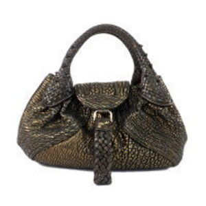 FENDI Spy Bag Braided Bron White Zucca Leather Handbag